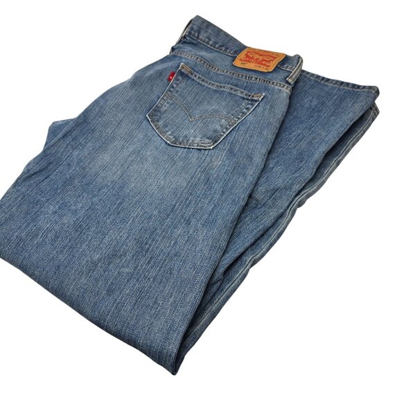 Levis 569 Blue Jeans 36X34 Men's Relaxed Wide Straight Leg Light Wash Denim 2017 - Picture 1 of 10